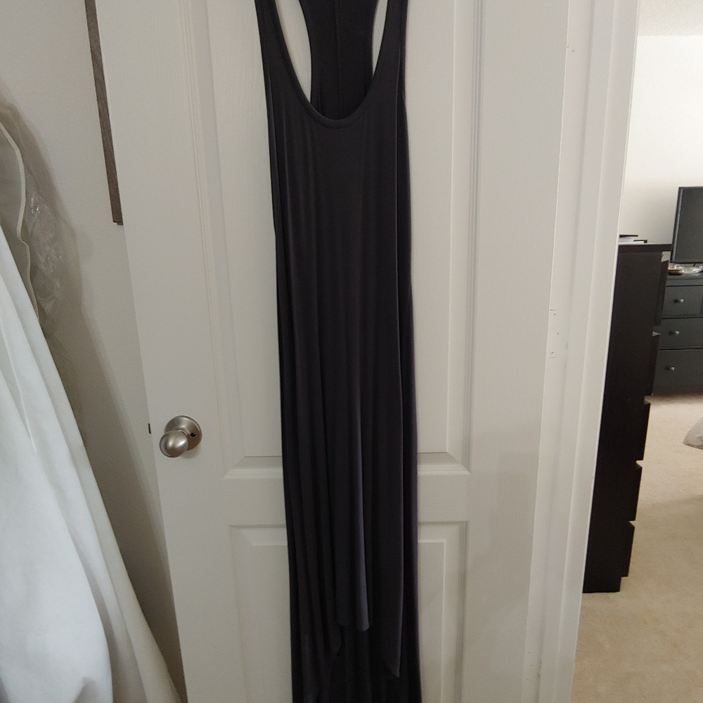 High-low racer-back maxi dress